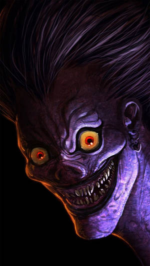 Big Eyed Ryuk Death Note Iphone Wallpaper