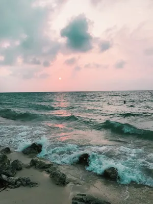 Big Rocks For Sunset Iphone Screen Wallpaper