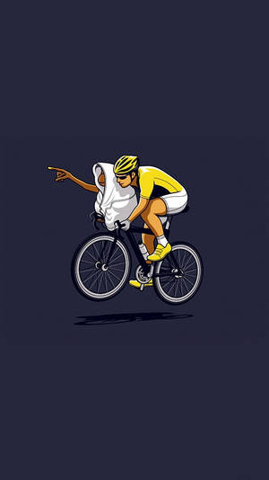 Bike Ride In Vector Wallpaper