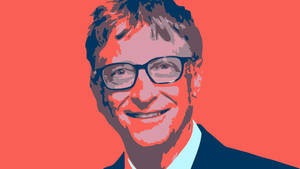 Bill Gates Red Art Wallpaper
