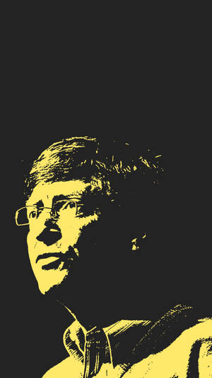 Bill Gates Yellow Art Wallpaper
