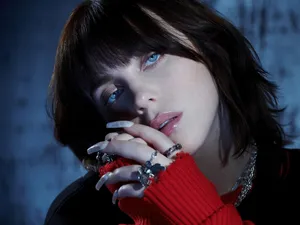 Billie Eilish Intense Gaze Wallpaper