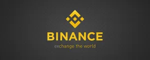 Binance Logo And Tag Line Wallpaper