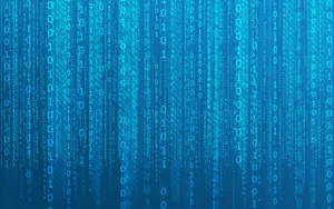 Binary Code In Blue Wallpaper