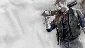Bioshock Booker Dewitt Sketch Wallpaper
