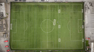 Bird's Eye View Of Soccer Field Wallpaper