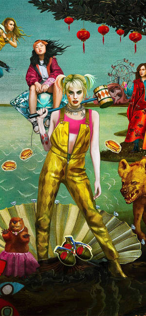 Birth Of Venus Harley Quinn Phone Wallpaper