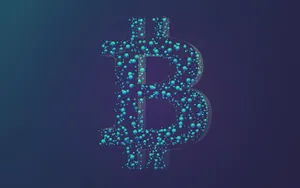 Bitcoin Blue Background Desktop 4k Wallpaper