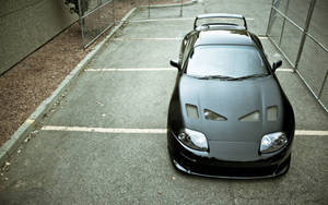 Black 1998 Toyota Supra Mk4 Top View Wallpaper