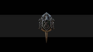 Black 3d Slytherin Badge Wallpaper