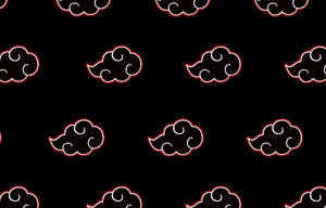 Black Akatsuki Cloud Iphone Pattern Wallpaper