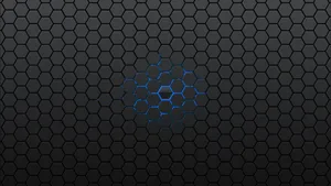 Black And Blue Hexagon Cubes Wallpaper