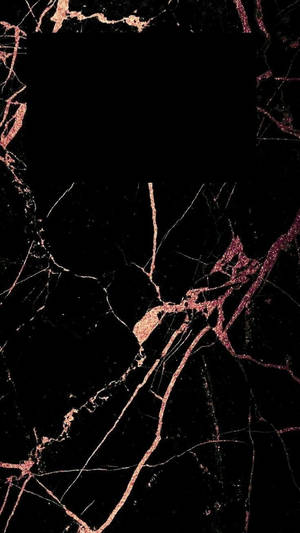 Black And Gold Marble Rose Cracks Wallpaper