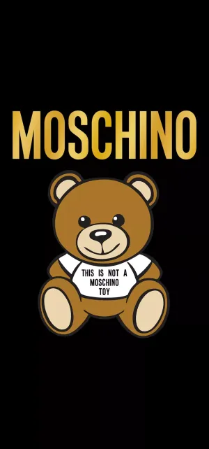 Black And Gold Moschino Bear Wallpaper