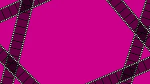 Black And Pink Aesthetic Filmstrip Template Wallpaper