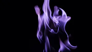 Black And Purple Aesthetic Burning Fire Wallpaper