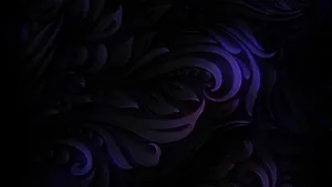 Black And Purple Aesthetic Metallic Scrolls Wallpaper