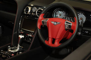 Black And Red Bentley Interior Wallpaper