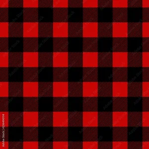 Black And Red Buffalo Plaid Wallpaper