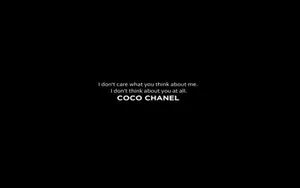 Black And White Aesthetic Coco Chanel Quote Wallpaper