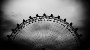 Black And White Aesthetic Ferris Wheel Wallpaper