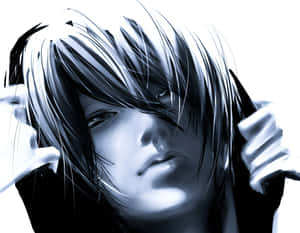 Black And White Anime Cartoon Boy Wallpaper