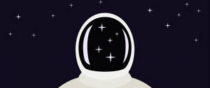 Black And White Astronaut Face Shield Design Wallpaper