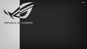 Black And White Asus Rog Logo Wallpaper