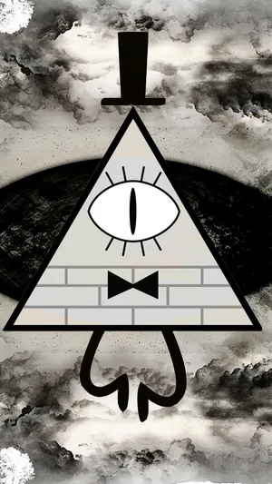 Black And White Bill Cipher Wallpaper