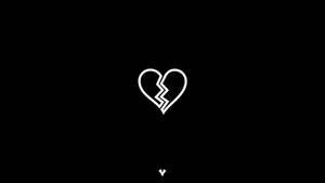 Black And White Broken Heart Wallpaper