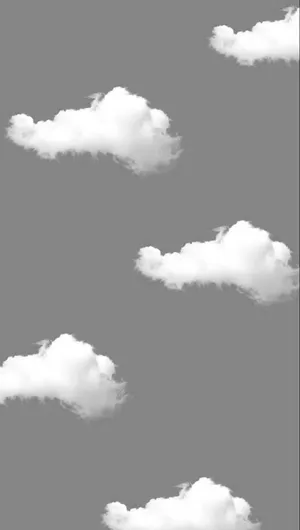 Black And White Clumps Of Clouds Wallpaper