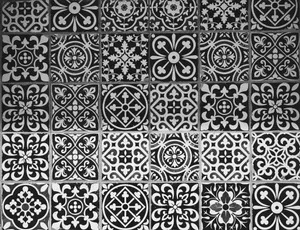 Black And White Damask Patterns Wallpaper