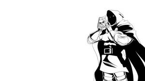 Black And White Doctor Doom Art Wallpaper