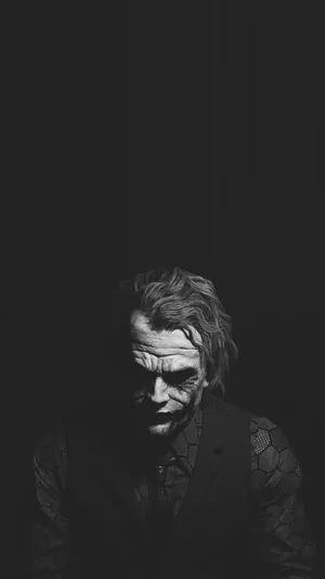 Black And White Joker Portrait Wallpaper