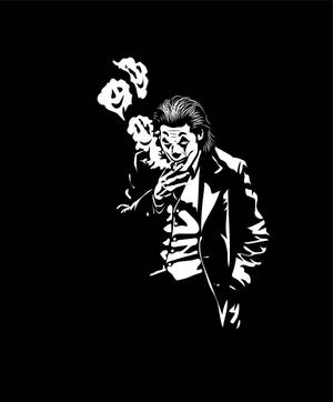 Black And White Joker Smoking Wallpaper