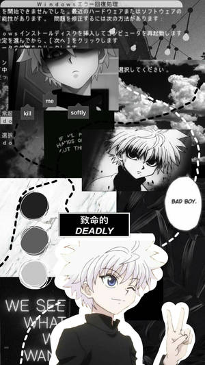 Black And White Killua Iphone Wallpaper