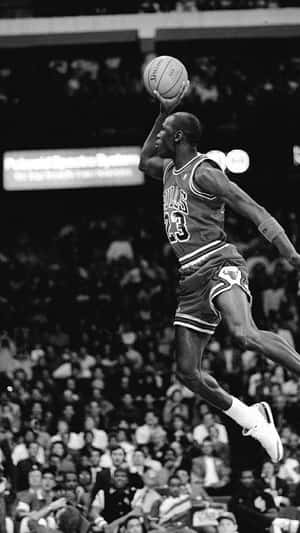 Black And White Michael Jordan Iphone Photo Wallpaper