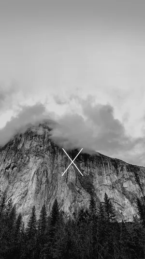 Black And White Mountain Rock Wallpaper