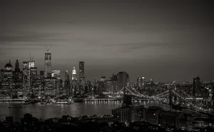 Black And White New York City Lights Wallpaper