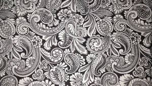 Black And White Paisley Print Wallpaper