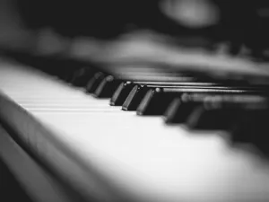Black And White Piano Keyboard Musical Instrument Wallpaper