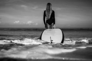 Black And White Surfboard Wallpaper