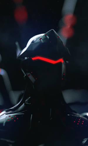 Black Armored Genji Iphone Close-up Wallpaper