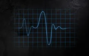 Black Blue Heartbeat Wallpaper