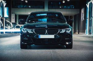 Black Bmw Car Front Shot Wallpaper