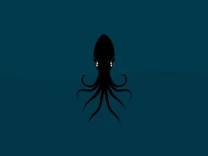 Black Calamari Vector Art Wallpaper