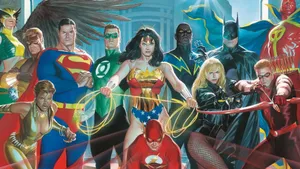 Black Canary Among The League Wallpaper