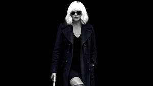 Black Charlize Theron Atomic Blonde Wallpaper