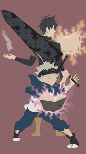 Black Clover Asta And Yuno Minimalist Iphone Wallpaper