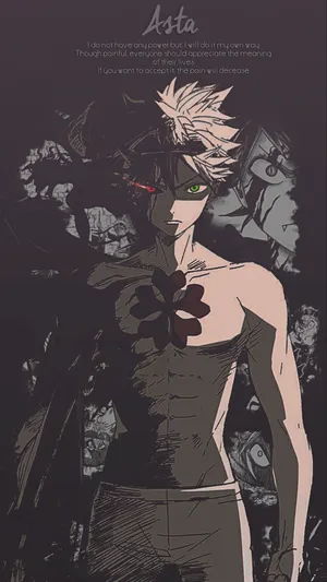 Black Clover Asta Shirtless Iphone Wallpaper